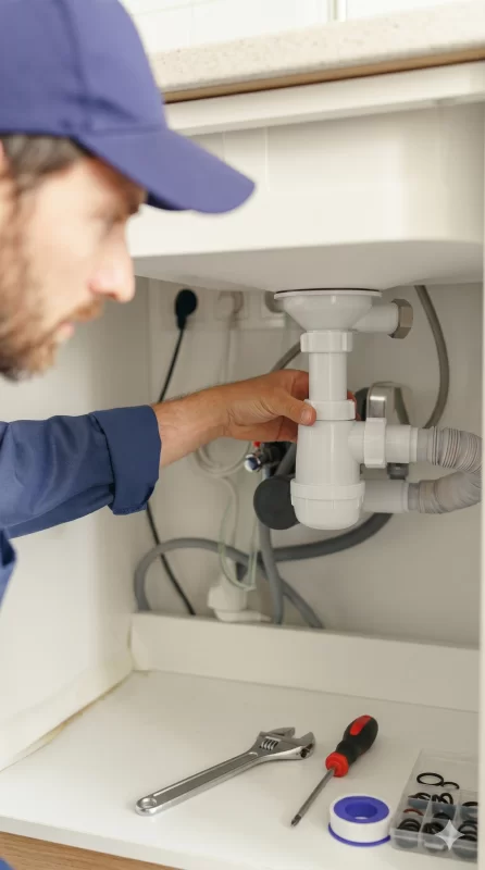 Remplacement siphon PVC (évier, lavabo, bidet)