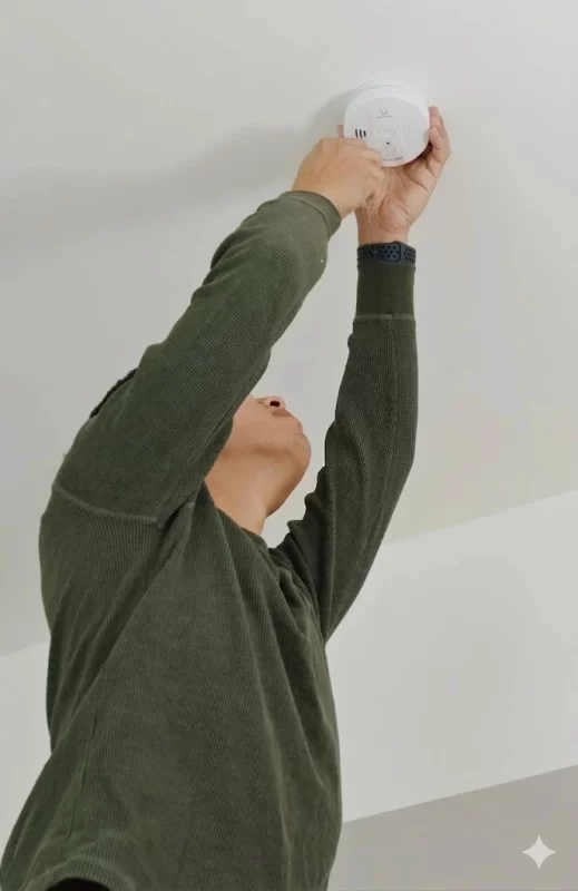 Pose d'un détecteur de monoxyde de carbone