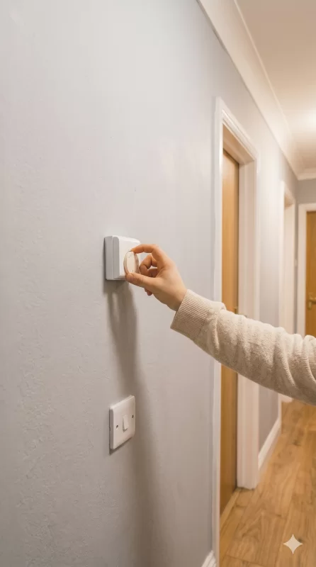 Pose d'un thermostat d'ambiance programmable 
