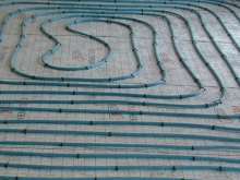 Installation de plancher chauffant