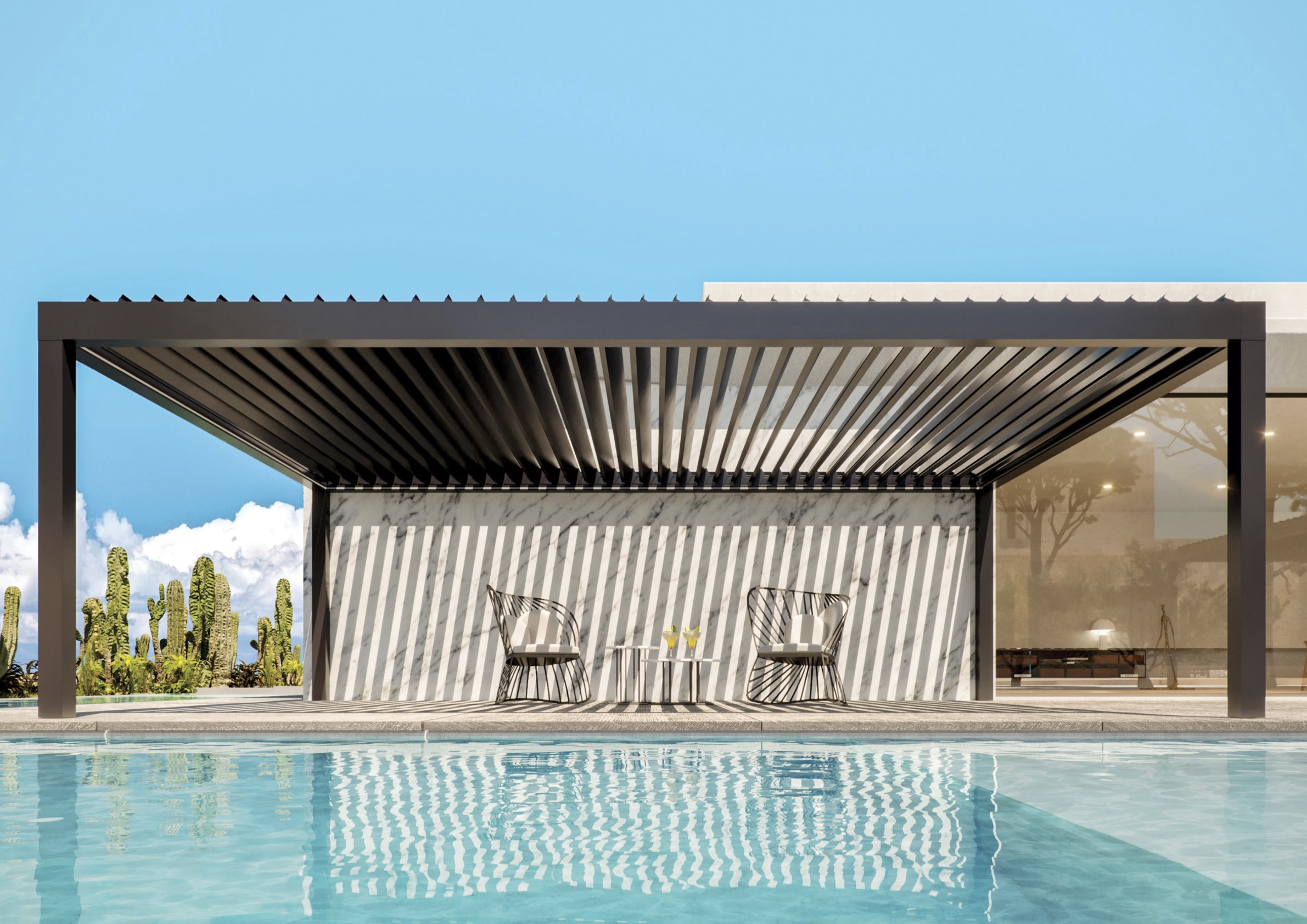 pergola bioclimatique r&eacute;sistance au vent