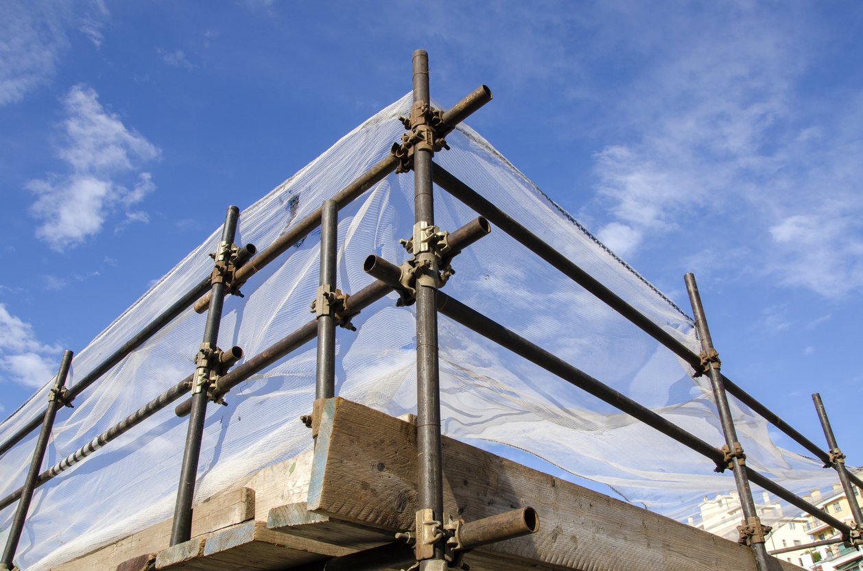 Travail en hauteur &eacute;chafaudage